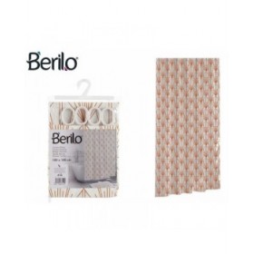 Tenda da Doccia Berilo Art Nouveau Bianco Bronce Plastica 180 x 180 x 0,008 cm (12 Unità)