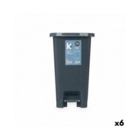 Cestino a pedale ABK-142 Antracite Plastica 25 L (6 Unità)