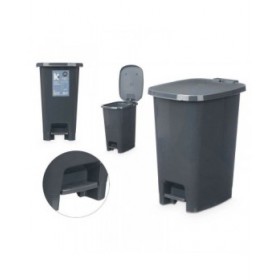 Cestino a pedale ABK-142 Antracite Plastica 25 L (6 Unità)