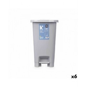 Cestino a pedale ABK-142 1 Grigio Plastica 25 L (6 Unità)