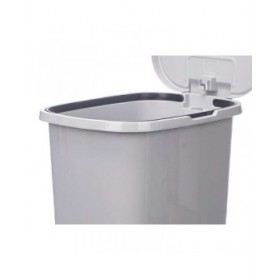 Cestino a pedale ABK-142 1 Grigio Plastica 25 L (6 Unità)