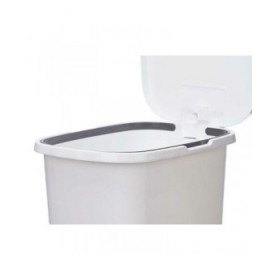Cestino a pedale ABK-142 2 Bianco Plastica 25 L (6 Unità)