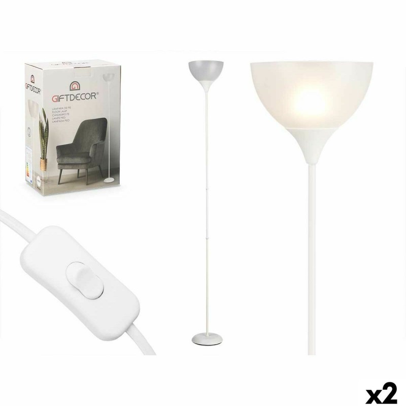 Lampada da Terra CE13581-3(133) Bianco 60 W 220-240 V 22 x 185 x 22 cm (2 Unità)