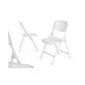 Sedia Pieghevole 12721 Bianco 59 x 50 x 82 cm 108 x 11,5 x 50 cm (4 Unità)