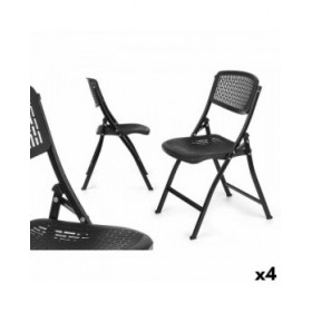 Sedia Pieghevole ZJ-Y59BL Nero 59 x 50 x 82 cm 108 x 13,5 x 50 cm (4 Unità)
