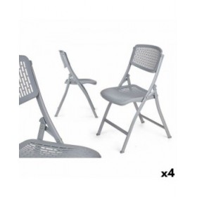 Sedia Pieghevole ZJ-Y59GR Grigio 59 x 50 x 82 cm 108 x 13,5 x 50 cm (4 Unità)