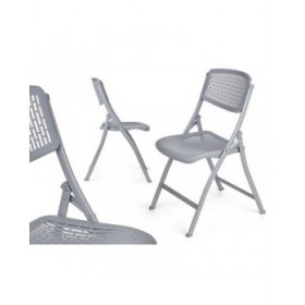 Sedia Pieghevole ZJ-Y59GR Grigio 59 x 50 x 82 cm 108 x 13,5 x 50 cm (4 Unità)