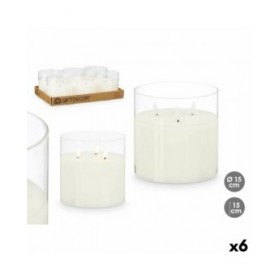 Candela LED Z23688 Bianco Trasparente 15 x 15 x 15 cm (AA) (6 Unità)