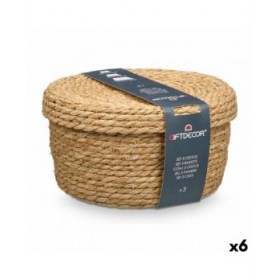 Set di Cesti SY101703 Naturale Fibra naturale (6 Unità)