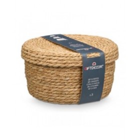 Set di Cesti SY101703 Naturale Fibra naturale (6 Unità)