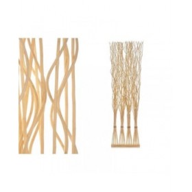 Paravento MJ84091-W Naturale Legno di salice 50 x 182 x 13 cm 4 Corpetti