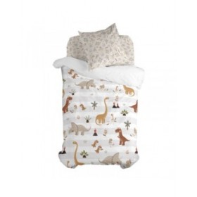 Set di copripiumino HappyFriday Moshi Moshi Dino Family Multicolore Singolo 2 Pezzi