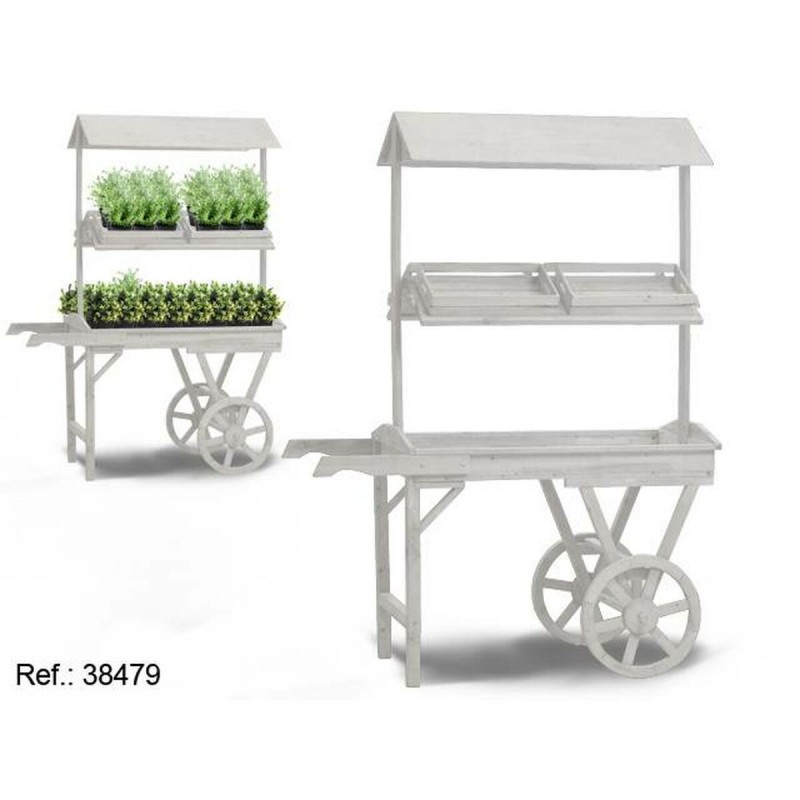 Supporto con Ruote per Vasi Ibergarden WA15379-1 Legno di abete 130 x 178 x 70 cm