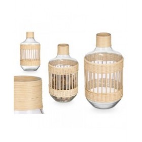 Brocca decorativa SG-30553 Trasparente Naturale 18 x 34 x 18 cm (4 Unità)