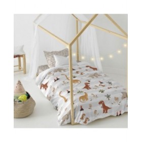Set di copripiumino HappyFriday Moshi Moshi Dino Family Multicolore Singolo 2 Pezzi