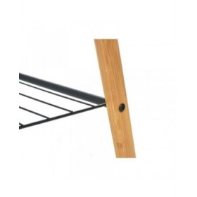Portasciugamani da Terra Kipit B7816 Nero Metallo Bambù 60 x 90 x 37 cm 4 Unità