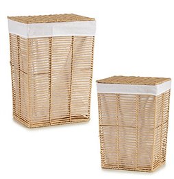 Tavolo aggiuntivo Home ESPRIT Bianco Naturale Abete 55 x 55 x 57 cm