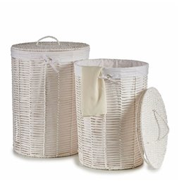 Tavolo aggiuntivo Home ESPRIT Bianco Naturale Abete 55 x 55 x 57 cm