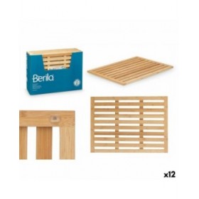 Tappeto da bagno Berilo BM632-6245 Naturale Bambù 62 x 2 x 45 cm (12 Unità)