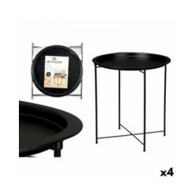 Tavolo Aggiuntivo Pieghevole WR4405 Nero 46,8 x 50,2 x 46,8 cm (4 Unità)