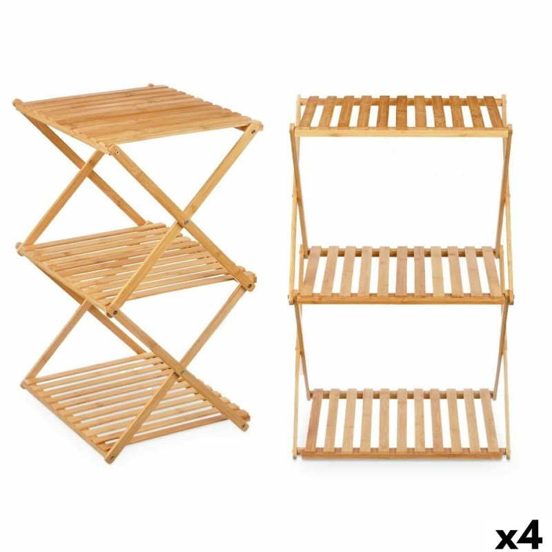 Scaffale CH68220-5 Naturale Bambù 40 x 62 x 33,5 cm (4 Unità)