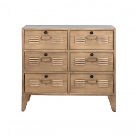 Cassettiera Home ESPRIT Dorato Metallo Loft 78 x 34 x 70 cm