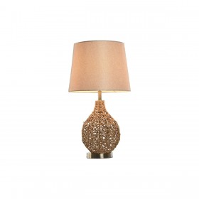 Lampada da tavolo Home ESPRIT Marrone Beige Dorato Naturale 50 W 220 V 33 x 33 x 60 cm