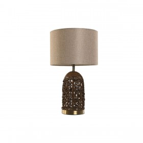 Lampada da tavolo Home ESPRIT Marrone Beige Dorato 50 W 220 V 33 x 33 x 56 cm