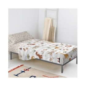 Set di Lenzuola HappyFriday Moshi Moshi Dino family  Multicolore Singolo 2 Pezzi