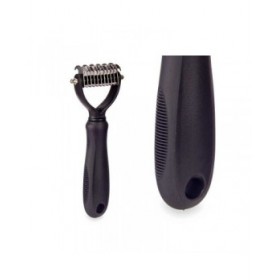 Pettine a Rastrello per Cani Mascow 333 Nero Silicone 6,5 x 17 x 3 cm 12 Unità