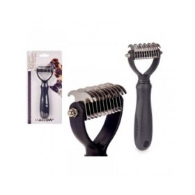 Pettine a Rastrello per Cani Mascow 333 Nero Silicone 6,5 x 17 x 3 cm 12 Unità