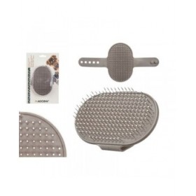 Spazzola per Cani Mascow 335 Grigio 13 x 3,5 x 10 cm (12 Unità)