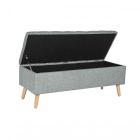 Panca Home ESPRIT Nero Verde Naturale Legno 114 x 44 x 42 cm