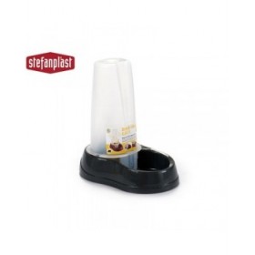 Ciotola per animali domestici Stefanplast 04092 Trasparente Grigio scuro Plastica 650 ml 12 x 19,5 x 19 cm (12 Unità)