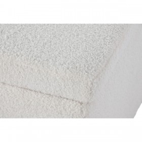 Panca Home ESPRIT Bianco Poliestere Legno MDF 60 x 60 x 36 cm