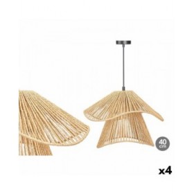 Lampadario 24B513 Nero Naturale Metallo Carta 40 W 41 x 30 x 41 cm (4 Unità)