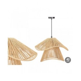 Lampadario 24B513 Nero Naturale Metallo Carta 40 W 41 x 30 x 41 cm (4 Unità)