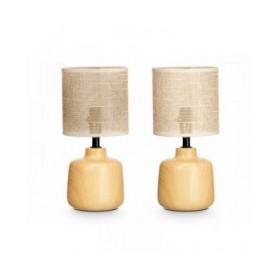 Lampada da tavolo Marrone 60 W 2 Unità