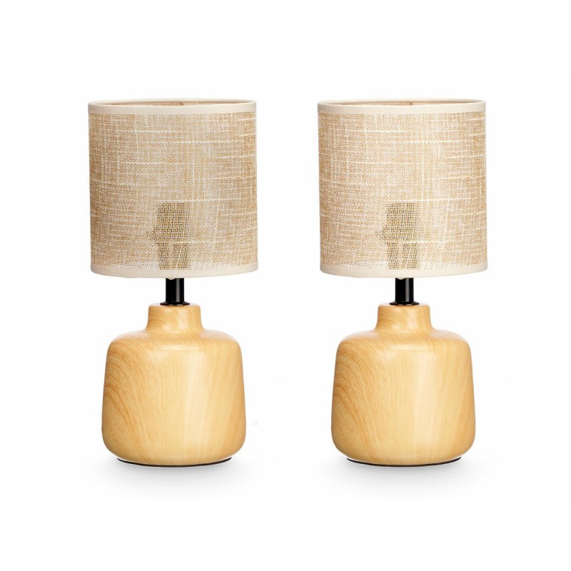 Lampada da tavolo Marrone 60 W 2 Unità