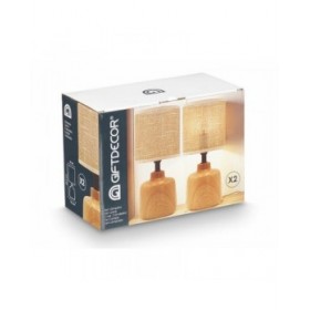 Lampada da tavolo Marrone 60 W 2 Unità