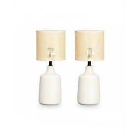 Lampada da tavolo Bianco 60 W 2 Unità