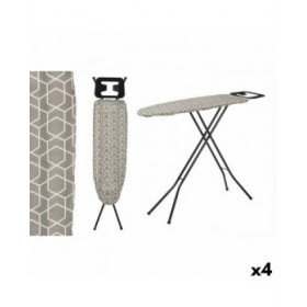 Asse da Stiro Kipit 18358 - CB-225 Bianco Grigio Metallo Stoffa (4 Unità)