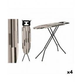 Asse da Stiro Kipit 18358 - CB-143 Bianco Nero Grigio Metallo Stoffa (4 Unità)