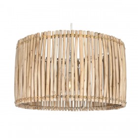Lampadario Home ESPRIT Naturale Legno di eucalipto 50 W 50 x 50 x 28 cm