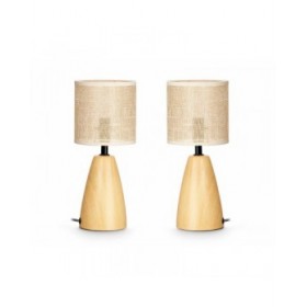Lampada da tavolo Marrone 60 W 2 Unità