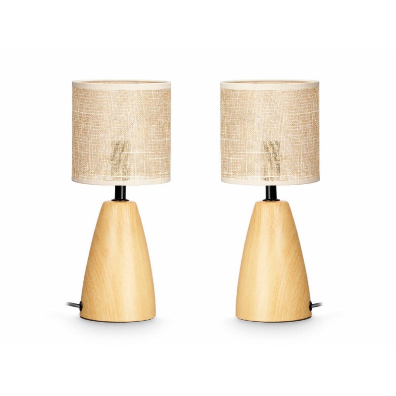 Lampada da tavolo Marrone 60 W 2 Unità