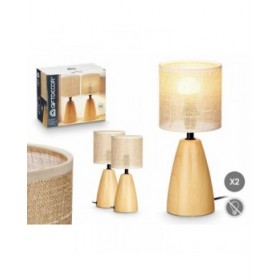 Lampada da tavolo Marrone 60 W 2 Unità