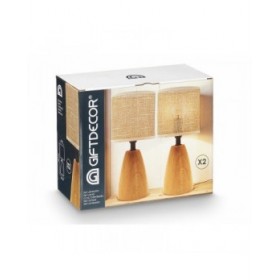 Lampada da tavolo Marrone 60 W 2 Unità