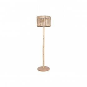 Lampada da Terra Home ESPRIT Naturale Juta Legno di eucalipto 50 W 220 V 40 x 40 x 150 cm