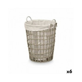 Cesto Kipit HX30550 Grigio Poliestere Stoffa polipropilene Ferro Plastica 50 % cotone 46 x 59 x 43 cm (6 Unità)
